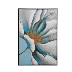 Cuadro Decorativo Flor Azul 90x60cm