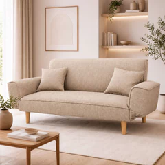 Sofá Cama Helena 78x190x95 cm Beige