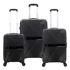 Set Maletas Rígidas Niza S M L Negro