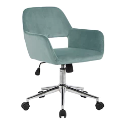 Silla Oficina Cromwell Terciopelo Aqua