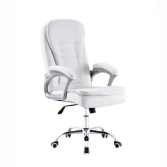Silla de Oficina Ejecutiva Respaldo Alto Blanco