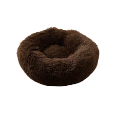 Cama Mascotas Antiestres Circular Felpa L Café