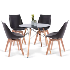 Comedor 4P Eames 80X74 + Sillas Otawa