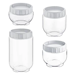 Set 4 Frascos Alimento Blanco