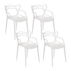 Pack 4 - Silla de Comedor Garden PP - Blanco