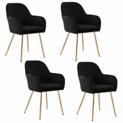 Pack 4 Silla Sitial Alicante Negro
