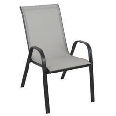 Silla de Terraza Textileno y Acero Gris