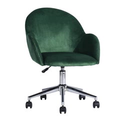 Silla Chiozza de Oficina Terciopelo Verde