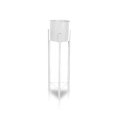 Porta Macetero Pedestal Decorativo Blanco 76 cm