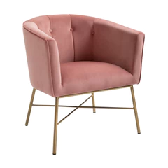 Poltrona Sitial Terciopelo Navona Rosa
