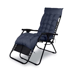 Reposera Plegable con Acolchado Azul