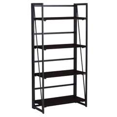 Estante Plegable 4 Niveles 60x30x125cm MDF - Negro