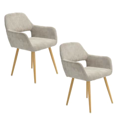Pack 2 Silla Comedor Sitial Cromwell Beige