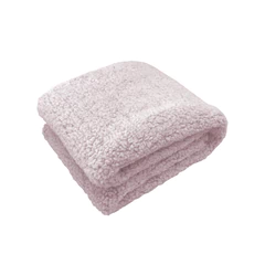 Manta sherpa Rosado