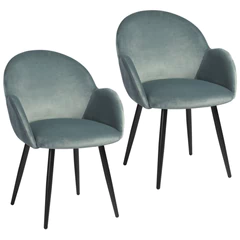 Pack 2 Sillas de Comedor Chiozza Sitial Terciopelo Verde