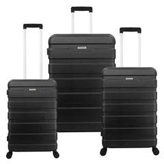 Set de Maletas Rígidas Danubio S M L Negro