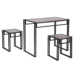 Juego Mesa de Comedor Compacto 3 Piezas
