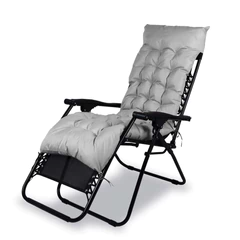 Reposera Plegable con Acolchado - Gris