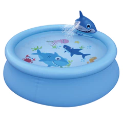Piscina Infantil Tiburones 770 L 47x190 cm Celeste