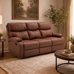 Berger Sofá reclinable Milan 3 cuerpos Café