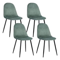 Pack 4 - Silla Comedor Charlton Terciopelo - Verde