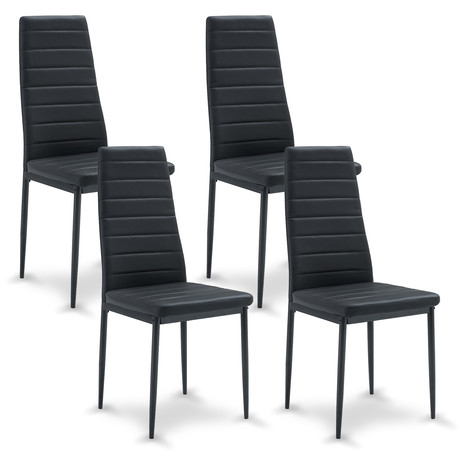 Pack 4 Silla de Comedor Boston Negro