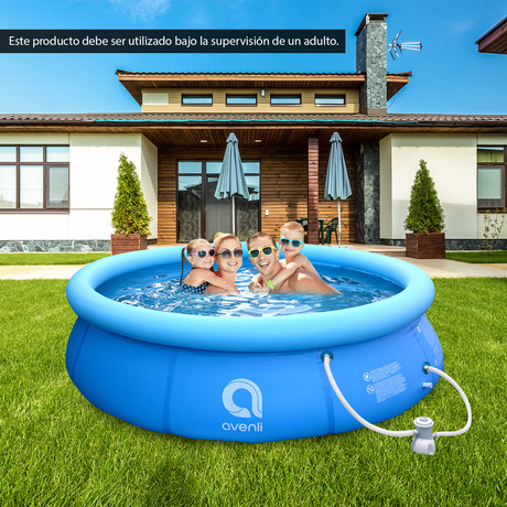 Piscina Inflable con Filtro 2074L 63x240cm Celeste