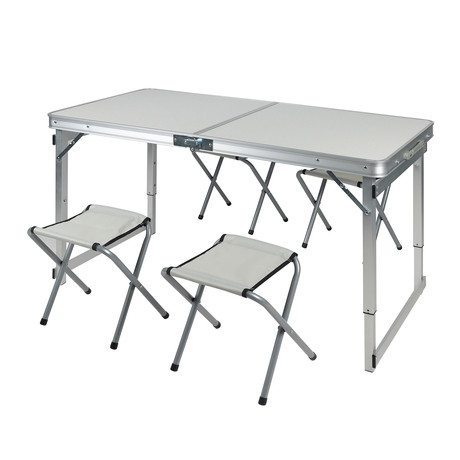 Mesa de Camping con Asientos Blanco