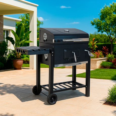 Parrilla a Carbón 108x115x57 cm Pro Bandeja Lateral