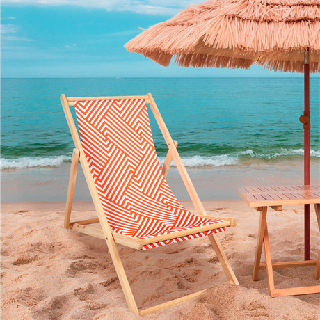 Silla Reposera Plegable Tela Multicolor