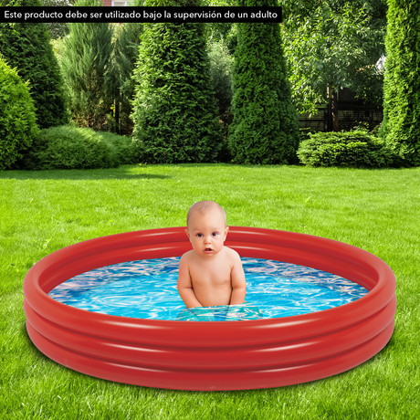Piscina Infantil Redonda Rojo 300Lts 25cmx155cmx155cm