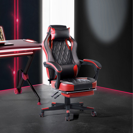 Silla Gamer Reclinable 150° Reposapiés Rojo