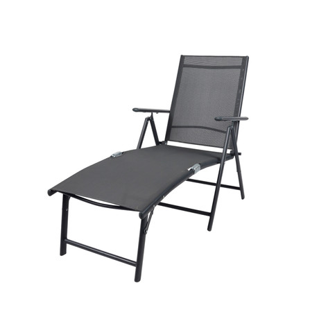 Reposera Aluminio Plegable Gris