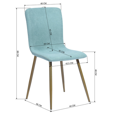 Pack 4 Sillas Comedor Gold Juliet Verde Claro