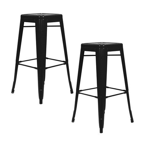 Pack 2 Piso Metal Tolix Negro