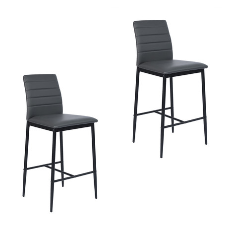 Pack 2 Sillas de Bar Boston Gris