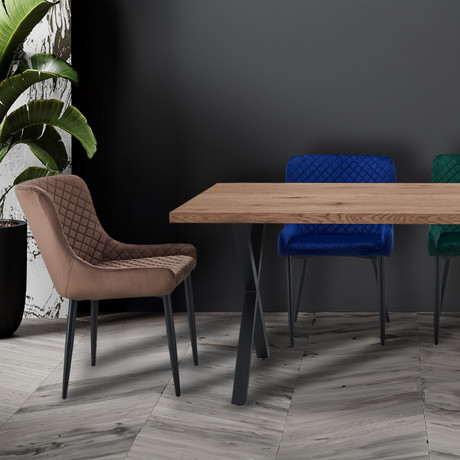 Comedor Monaco Mesa 160x90cm + 4 Sillas Mix Velvet 