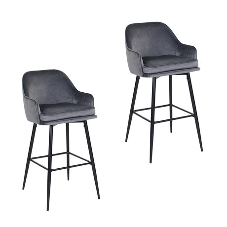 Pack 2 Sillas de Bar Frankfurt Gris