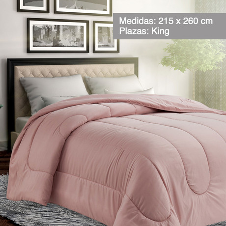 Plumón Liso Florencia King Rosa