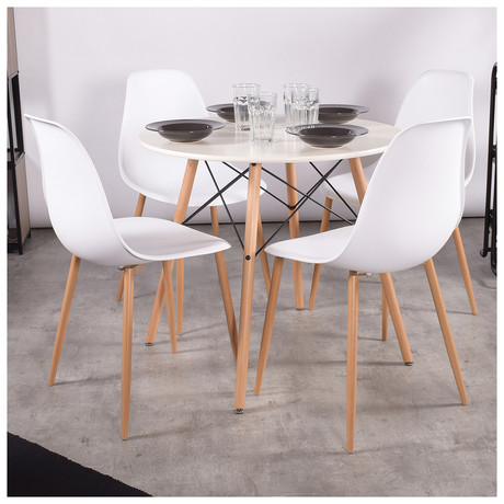 Pack 4 Sillas Comedor Sitial Charlton PP Blanco