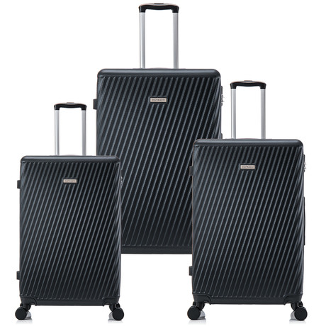 Set de Maletas Rígidas  MILAN S-M-L Negro