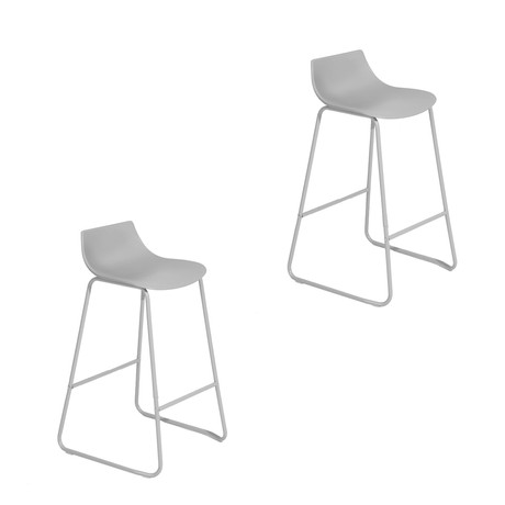 Pack 2 Sillas de Bar Vegas Gris