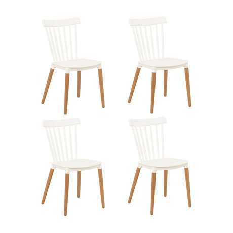 Pack 4 Sillas Clásicas Comedor Blanco