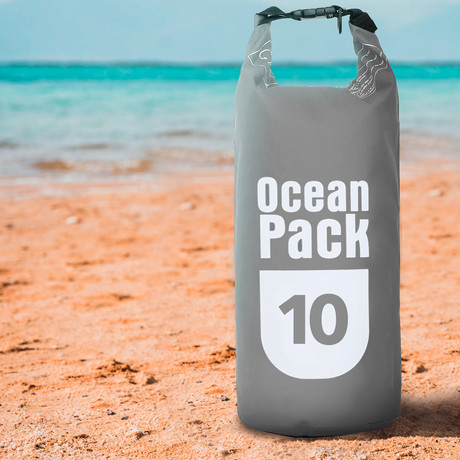 Bolsa Waterproof 10L Outdoor Rafting Trekking Gris