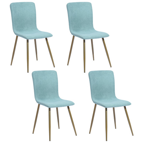 Pack 4 Sillas Comedor Gold Juliet Verde Claro