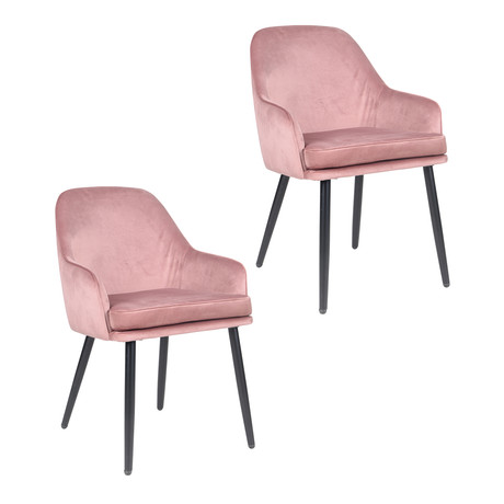 Pack 2 Sillas Comedor Ingrid Rosado