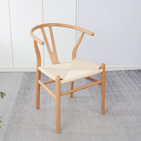 Pack 2 Sillas Comedor Novahus Wishbone Natural Beige