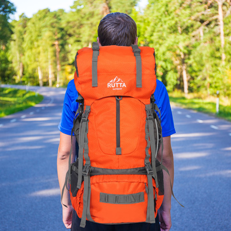 Mochila Camping 75L Naranjo