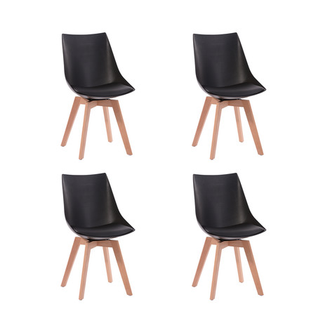 Pack 4 Sillas de Comedor Otawa Negro