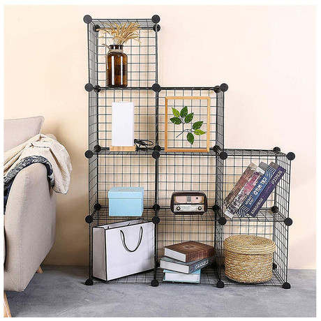 Estante Metal  9 Cubos - Negro